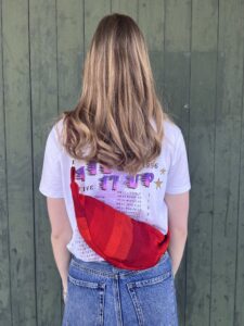 upcycled cross-body bag