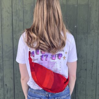 upcycled cross-body bag