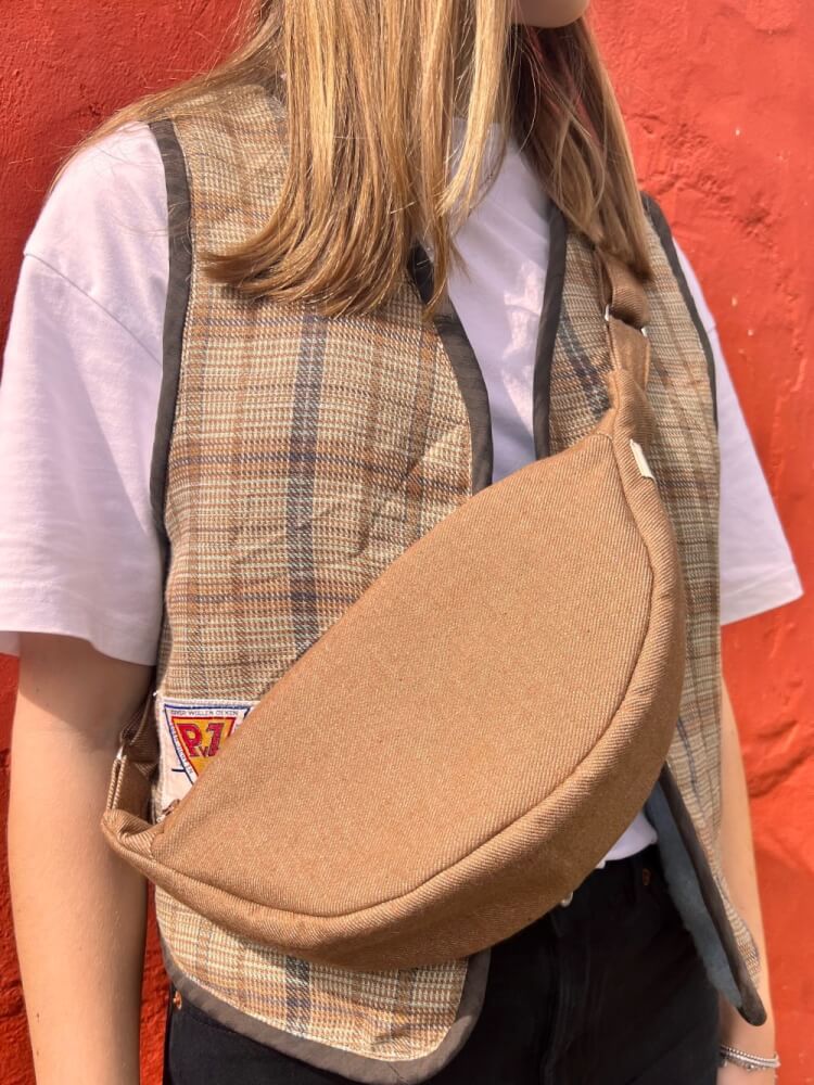 Baggy roestbruin gerecycled katoen - Afbeelding 2